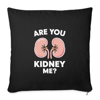 Kidney Donor Kidney Organ Donor - Sofa pillowcase 17,3'' x 17,3'' (45 x 45 cm) - black - Front