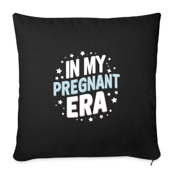 Grossesse Grossesse Accouchement - Housse de coussin décorative 45 x 45 cm - noir - Devant