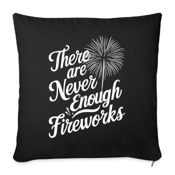 Pyrotechnie Feux d’artifice Pyrotechnie - Housse de coussin décorative 45 x 45 cm - noir - Devant