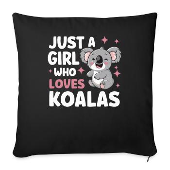 Koala Koala Koala Bear Animal - Sofa pillowcase 17,3'' x 17,3'' (45 x 45 cm) - black - Front