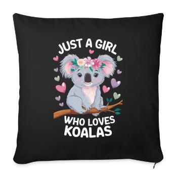 Koala Koala Koala Bear Animal - Sofa pillowcase 17,3'' x 17,3'' (45 x 45 cm) - black - Front