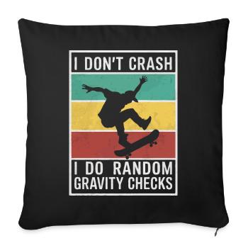 Skateboarding Skater Skateboard Skateboarder - Sofa pillowcase 17,3'' x 17,3'' (45 x 45 cm) - black - Front