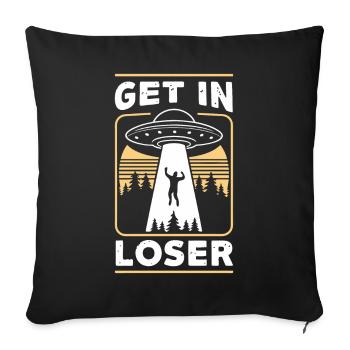 Alien UFO Aliens Außerirdischer - Sofa pillowcase 17,3'' x 17,3'' (45 x 45 cm) - black - Front