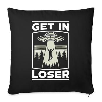 Alien UFO Aliens Außerirdischer - Sofa pillowcase 17,3'' x 17,3'' (45 x 45 cm) - black - Front