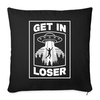 Alien UFO Aliens Außerirdischer - Sofa pillowcase 17,3'' x 17,3'' (45 x 45 cm) - black - Front