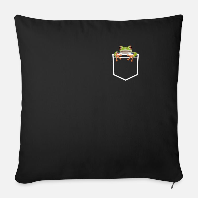 Frosch Kröte - Sofakissenbezug 45 x 45 cm - Schwarz