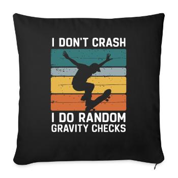 Skateboarding Skater Skateboard Skateboarder - Sofa pillowcase 17,3'' x 17,3'' (45 x 45 cm) - black - Front