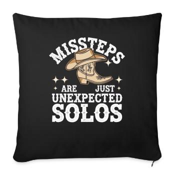 Danse en ligne Danseurs - Housse de coussin décorative 45 x 45 cm - noir - Devant