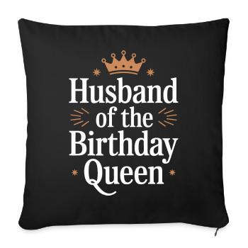 Mari, Conjoint, Famille, Mariage - Housse de coussin décorative 45 x 45 cm - noir - Devant