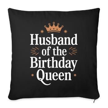 Husband, Spouse, Family, Wedding - Sofa pillowcase 17,3'' x 17,3'' (45 x 45 cm) - black - Front