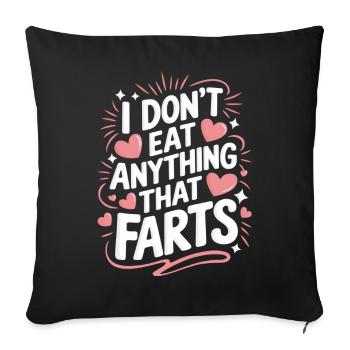 Végétarien Végétalien Végétarien Végétarien - Housse de coussin décorative 45 x 45 cm - noir - Devant