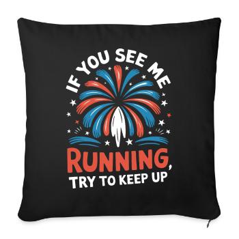 Pyrotechnie Feux d’artifice Pyrotechnie - Housse de coussin décorative 45 x 45 cm - noir - Devant
