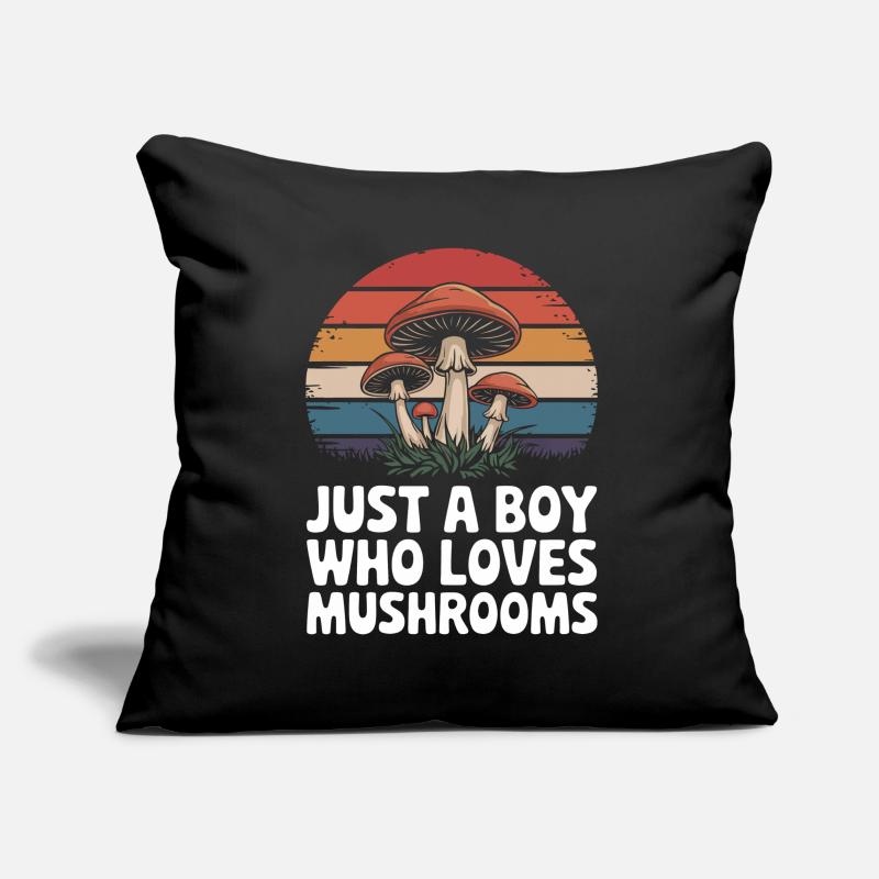 Champignons Champignons Champignon Champignon Housse de coussin décorative 45 x 45 cm