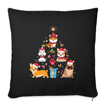 Weihnachten Santa Claus Merry Christmas - Sofa pillowcase 17,3'' x 17,3'' (45 x 45 cm) - black - Front