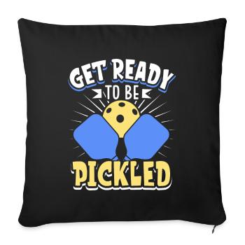 Pickleball Player Pickleball Paddle Pickleball - Sofa pillowcase 17,3'' x 17,3'' (45 x 45 cm) - black - Front