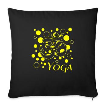 Yoga Om Namaste - Sofakissenbezug 45 x 45 cm - Schwarz - Vorne