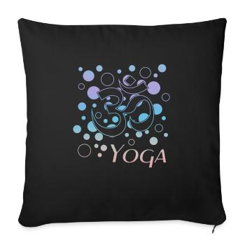 Yoga yoga - Sofakissenbezug 45 x 45 cm - Schwarz - Vorne