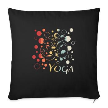 Yoga yoga - Sofakissenbezug 45 x 45 cm - Schwarz - Vorne