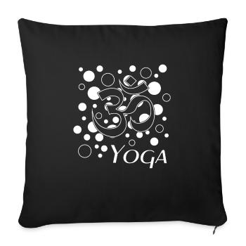yoga - Sofakissenbezug 45 x 45 cm - Schwarz - Vorne
