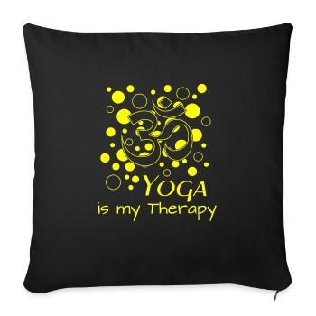 Yoga - Sofakissenbezug 45 x 45 cm - Schwarz - Vorne