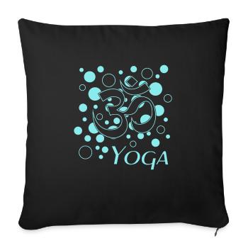 yoga tshirt design - Sofakissenbezug 45 x 45 cm - Schwarz - Vorne