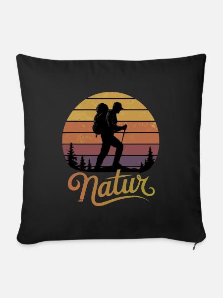 Naturfreund - Sofakissenbezug 45 x 45 cm - Schwarz