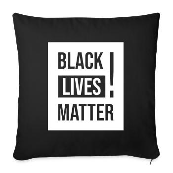 Manifestation Black Lives Matter - Housse de coussin décorative 45 x 45 cm - noir - Devant