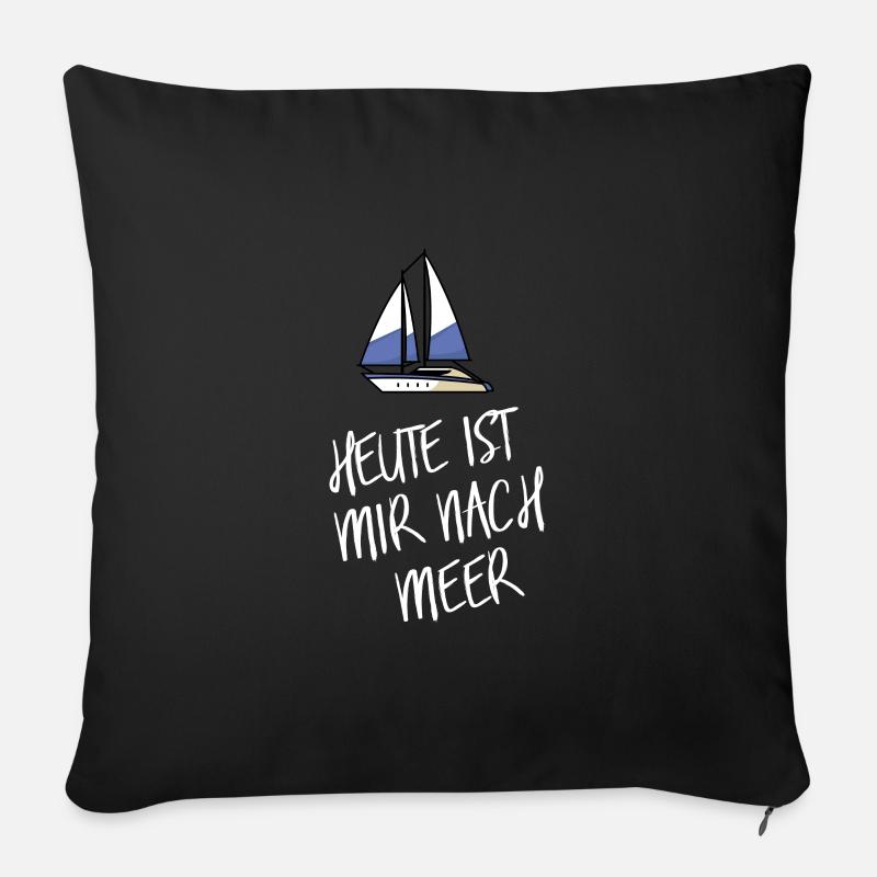Heute Ist Mir Nach Meer - Sofakissenbezug 45 x 45 cm - Schwarz