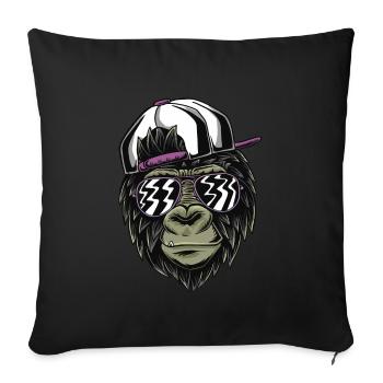 Monkey cool - Sofakissenbezug 45 x 45 cm - Schwarz - Vorne
