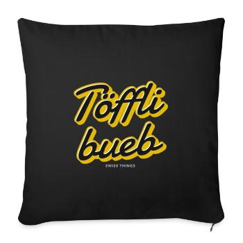 Töfflibueb Swiss Things - Sofakissenbezug 45 x 45 cm - Schwarz - Vorne