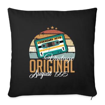 Août 1995 Jubilé 1995 Légendes Août - Housse de coussin décorative 45 x 45 cm - noir - Devant