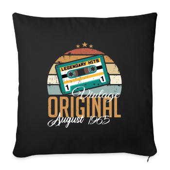 August 1965 Jubilee 1965 Legends August - Sofa pillowcase 17,3'' x 17,3'' (45 x 45 cm) - black - Front