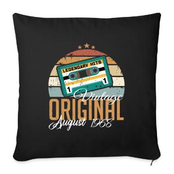 August 1968 Jubilee 1968 Legends August - Sofa pillowcase 17,3'' x 17,3'' (45 x 45 cm) - black - Front