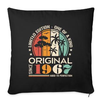 Oldtimer Baujahr 1967 Geboren Jahrgang Geburtstag - Sofakissenbezug 45 x 45 cm - Schwarz - Vorne