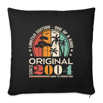 Légendaire depuis 2004 Born Vintage Birthday - Housse de coussin décorative 45 x 45 cm - noir - Devant