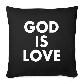 God is good - Sofa pillowcase 17,3'' x 17,3'' (45 x 45 cm) - black - Front