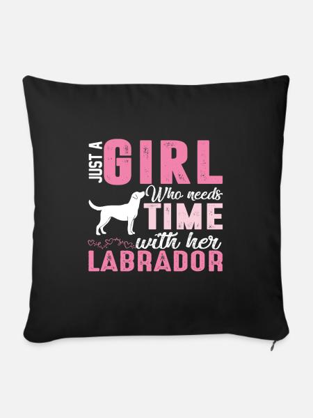 Labrador - Sofakissenbezug 45 x 45 cm - Schwarz