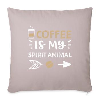 Coffee Is My Spirit Animal - Sofa pillowcase 17,3'' x 17,3'' (45 x 45 cm) - light taupe - Front