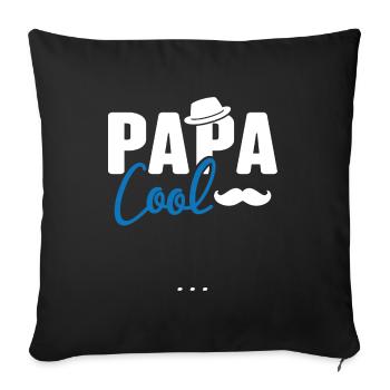 Papa cool personnalisés - Housse de coussin décorative 45 x 45 cm - noir - Devant