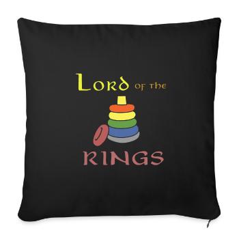 Baby Lord Ringe Eltern Mutter Vater Kind Geschenk - Sofakissenbezug 45 x 45 cm - Schwarz - Vorne