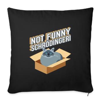 Cats Schrödinger cadeau d'enseignant en physique - Housse de coussin décorative 45 x 45 cm - noir - Devant