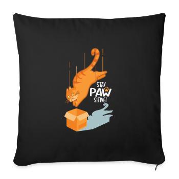 Cats Schrödinger cadeau d'enseignant en physique - Housse de coussin décorative 45 x 45 cm - noir - Devant