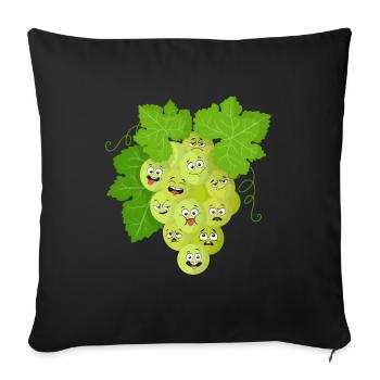 Raisin - Housse de coussin décorative 45 x 45 cm - noir - Devant