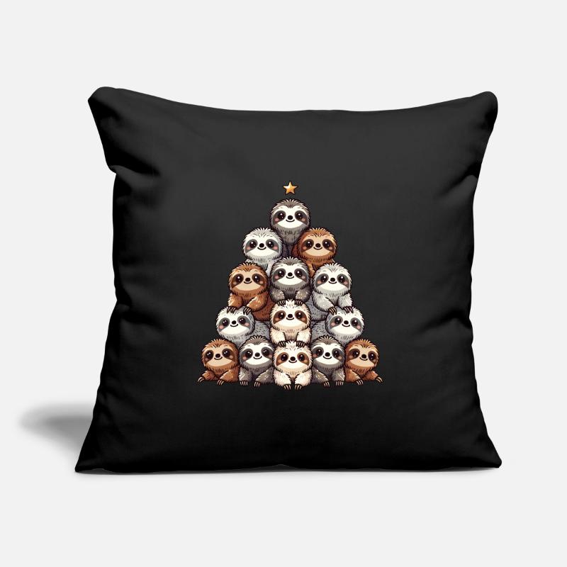 Sloth Christmas Tree Pattern Sofa pillowcase 17,3'' x 17,3'' (45 x 45 cm)