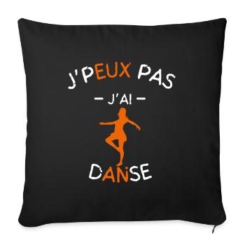 J peux pas j ai Danse - Housse de coussin décorative 45 x 45 cm - noir - Devant