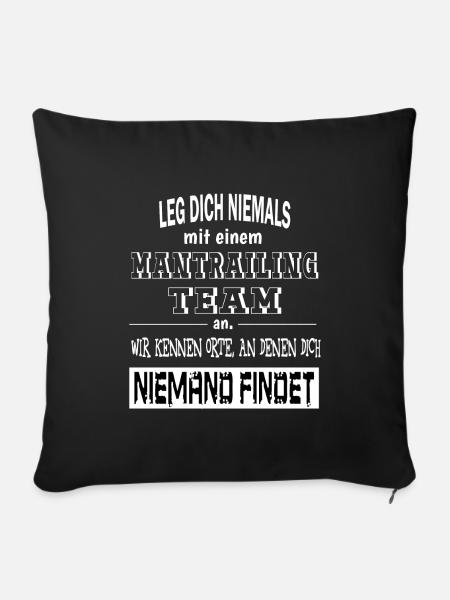 Mantrailing Hund fährtensuche Suchhund Hundesport - Sofakissenbezug 45 x 45 cm - Schwarz