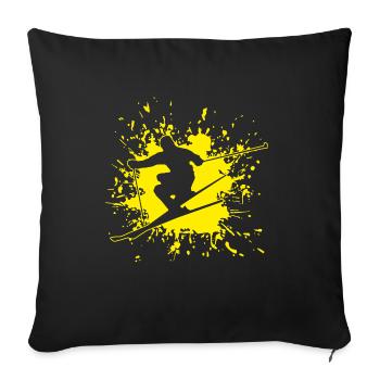 Ski - Sofakissenbezug 45 x 45 cm - Schwarz - Vorne