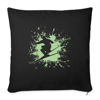 Skiing - Sofakissenbezug 45 x 45 cm - Schwarz - Vorne