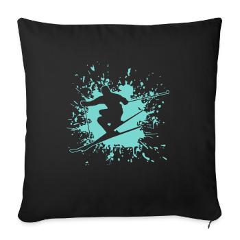 Skiing - Sofakissenbezug 45 x 45 cm - Schwarz - Vorne