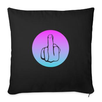 fuck off, fuck you, fucking, fuck - Sofakissenbezug 45 x 45 cm - Schwarz - Vorne